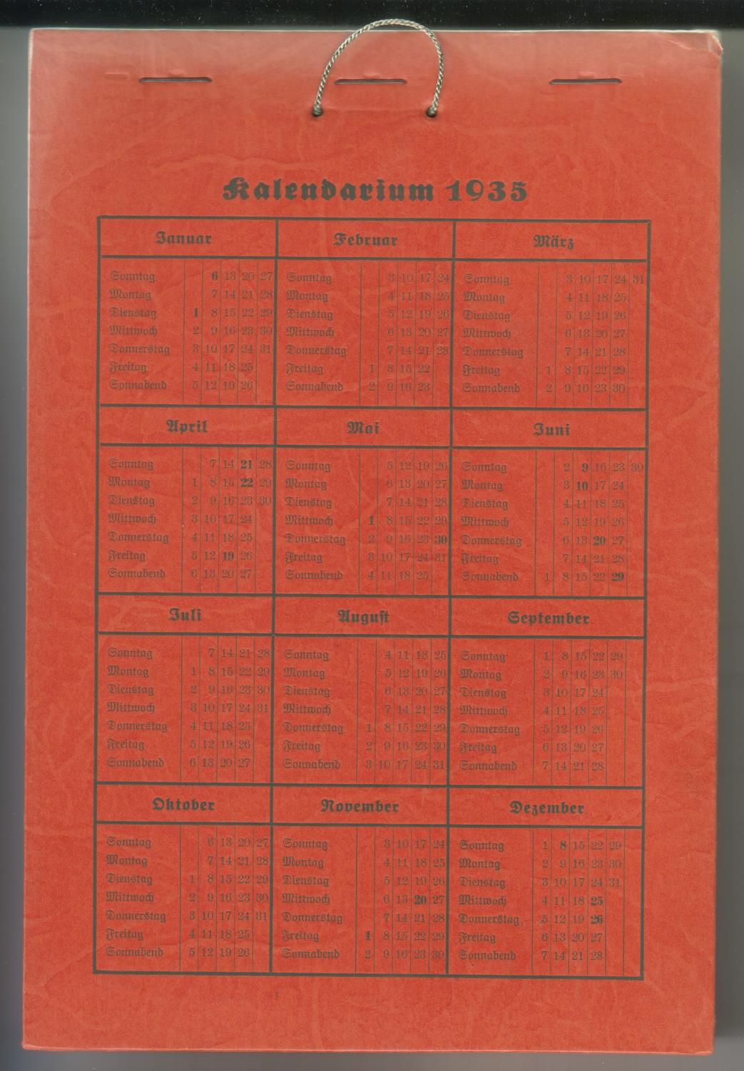 Athenaion-Kalender Kultur und Natur 1935. Was der Kalender enthält: Ein Preisausschreiben mit 40 
