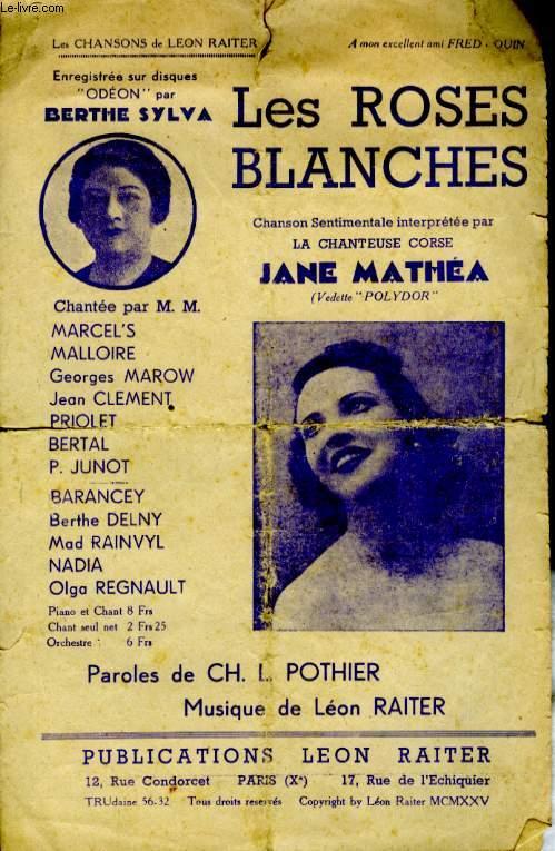 LES ROSES BLANCHES by RAITER LEON: Sheet Music | Le-Livre