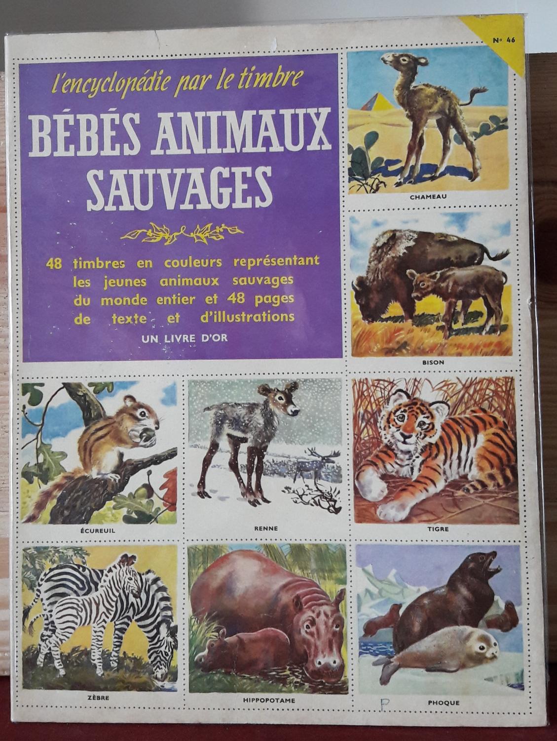 Encyclopedie Par Le Timbre N 46 Bebe Animaux Sauvages By Purcell W Tres Bon Couverture Rigide 1958 Bouquinerie Saint Julien