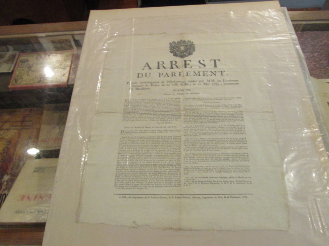 Arrest du Parlement concernant les Mendiants LES LIEUTENANS GENERAUX DE LA POLICE D'AIX [ ]