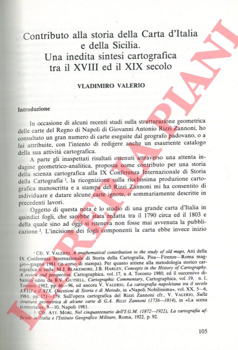 Abebooks Contributo alla storia della carta d'Italia e della Sicilia. Una inedita sintesi cartografica tra il XVIII ed il XIX secolo