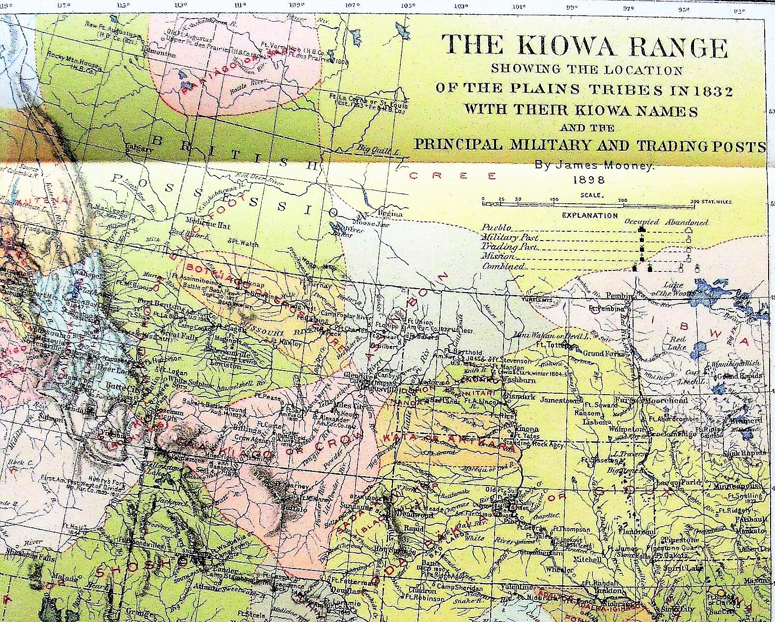 Kiowa Tribe Map