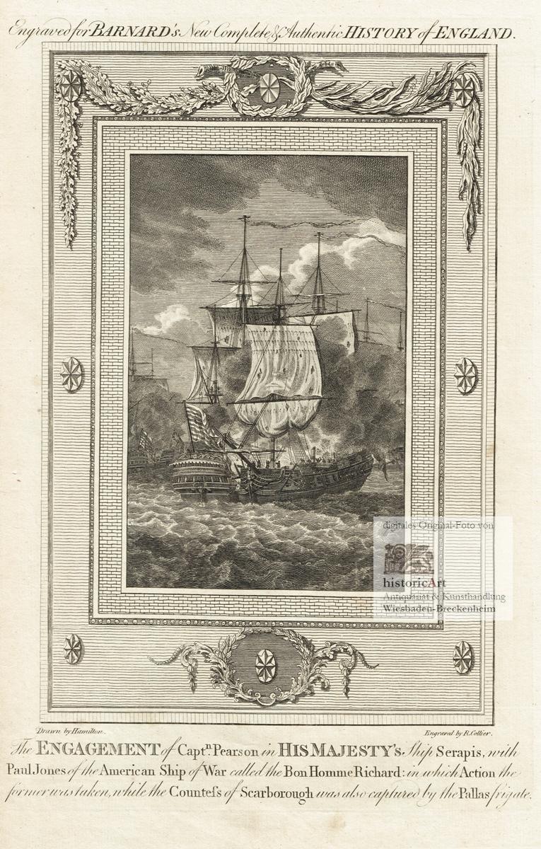 USS Bonhomme Richard warship of the Continental Navy under the