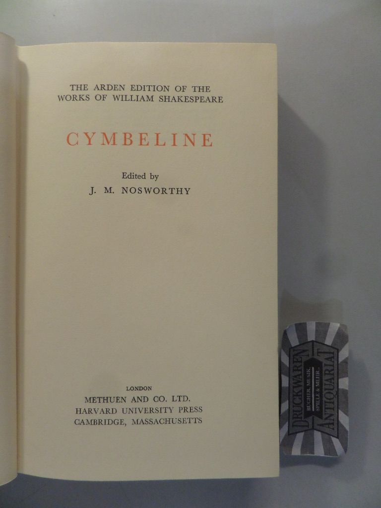 The Arden Edition of the Works og William Shakespeare: Cymbeline. - Nosworthy, J M