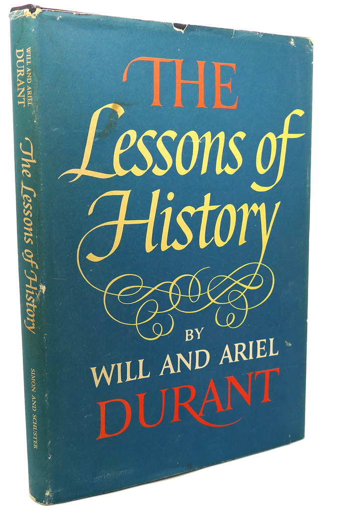 The Lessons Of History By Will Durant Ariel Durant Hardcover 1968