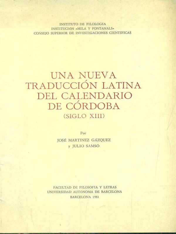 Calendario Cordoba Books Abebooks libro el calendario de cordoba