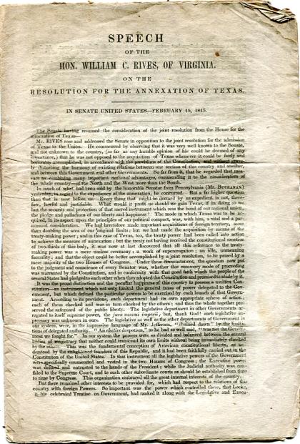 Speech of the Hon. William C. Rives, of Virginia, on the resolution for ...