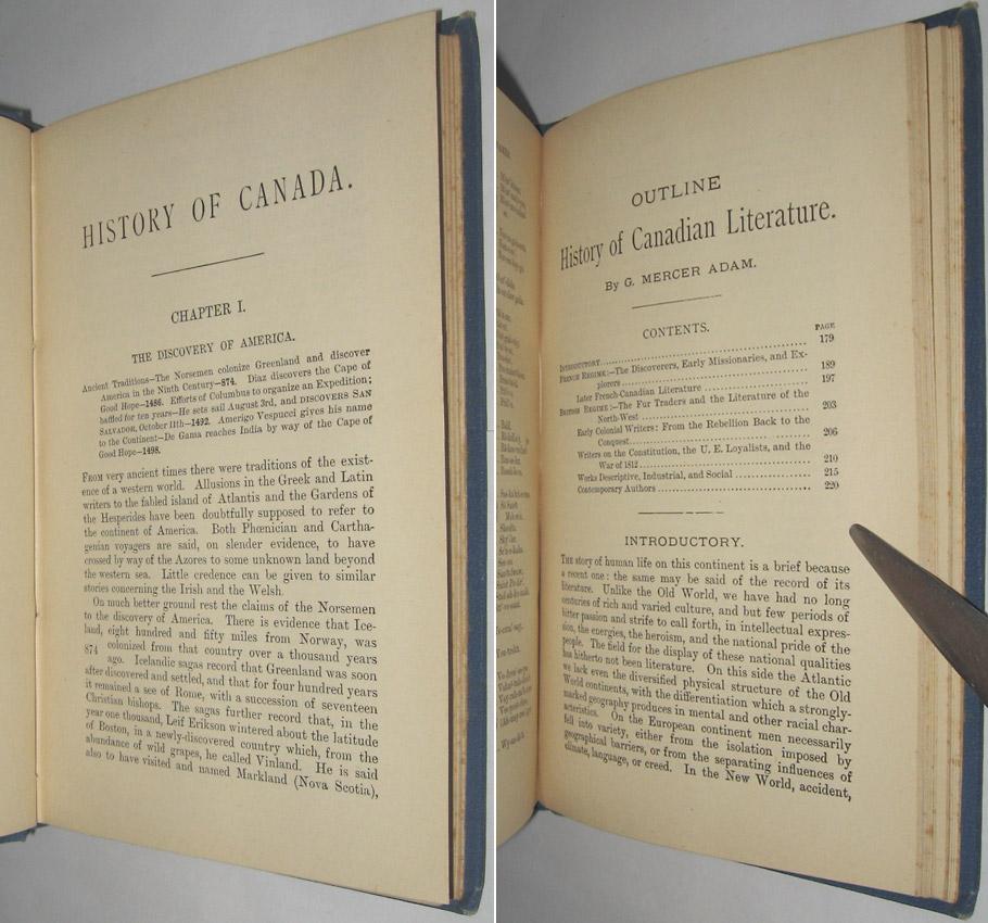 An Abridged History of Canada Also, an Outline History of Canadian