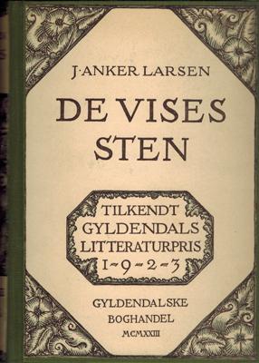 sympati Lav Ødelægge De Vises Sten. by Larsen, J. Anker:: (1923) | Occulte Buchhandlung "Inveha"