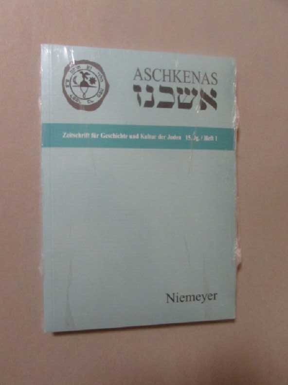 Aschkenas - Zeitschrift für Geschichte und Kultur der Juden, 15. Jahrgang / Heft 1 - Horch, Hans Otto, Robert Jütte Markus J. Wenninger u. a.