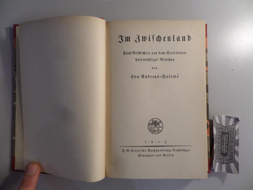 Im Zwischenland: Fünf Geschichten aus dem Seelenleben halbwüchsiger Mädchen. - Andreas-Salomé, Lou