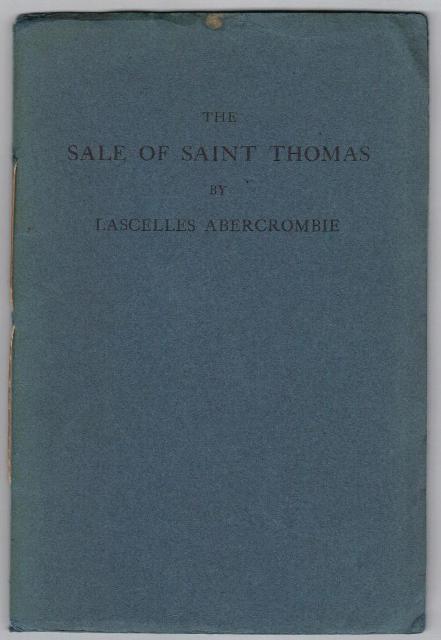 The Sale of Saint Thomas Abercrombie, Lascelles [Very Good]