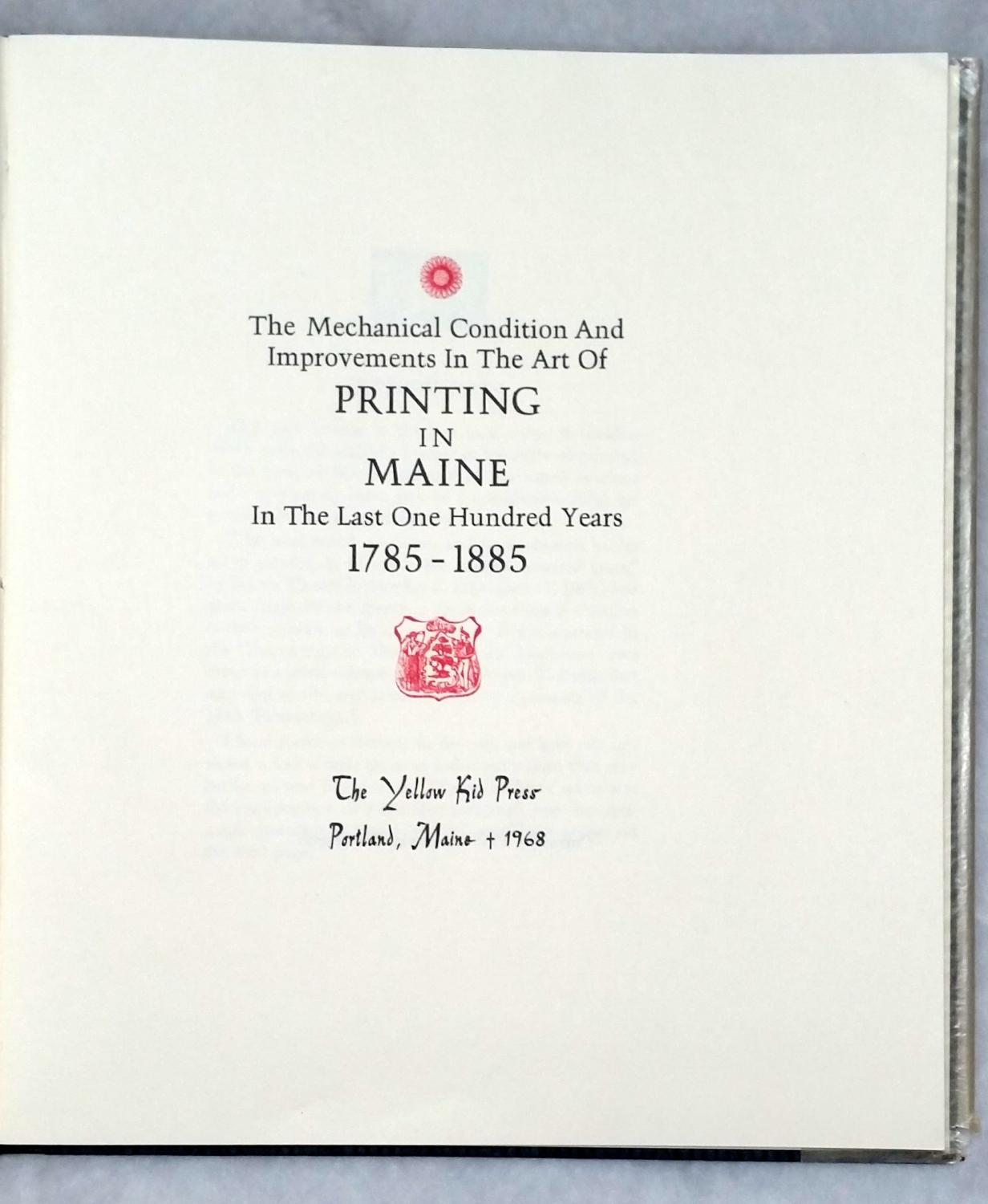 The Mechanical Condition And Improvements In the Art of Printing in 