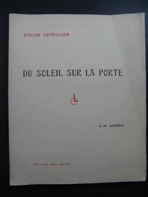Edgar Letellier Du soleil sur la porte partition chant piano éditions  Eschig