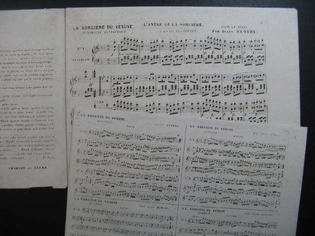 HEMERY Jules La Sorcière du Vésuve Piano Flute Violon Basse Pistons ...