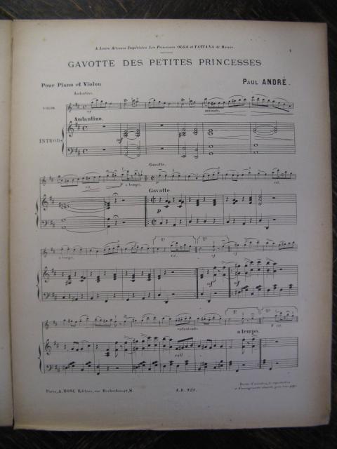 ANDRÉ Paul Gavotte Violon Piano XIXe ANDRÉ Paul Gavotte Violon Piano XIXe [ ]