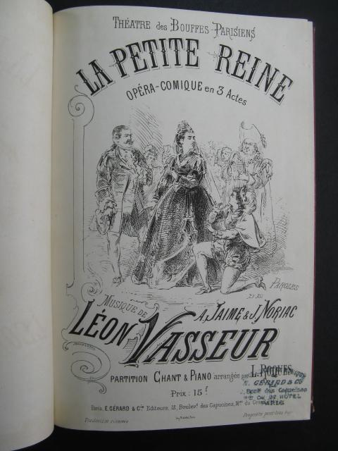 VASSEUR Léon La Petite Reine Opera 1873 by VASSEUR Léon La Petite Reine ...