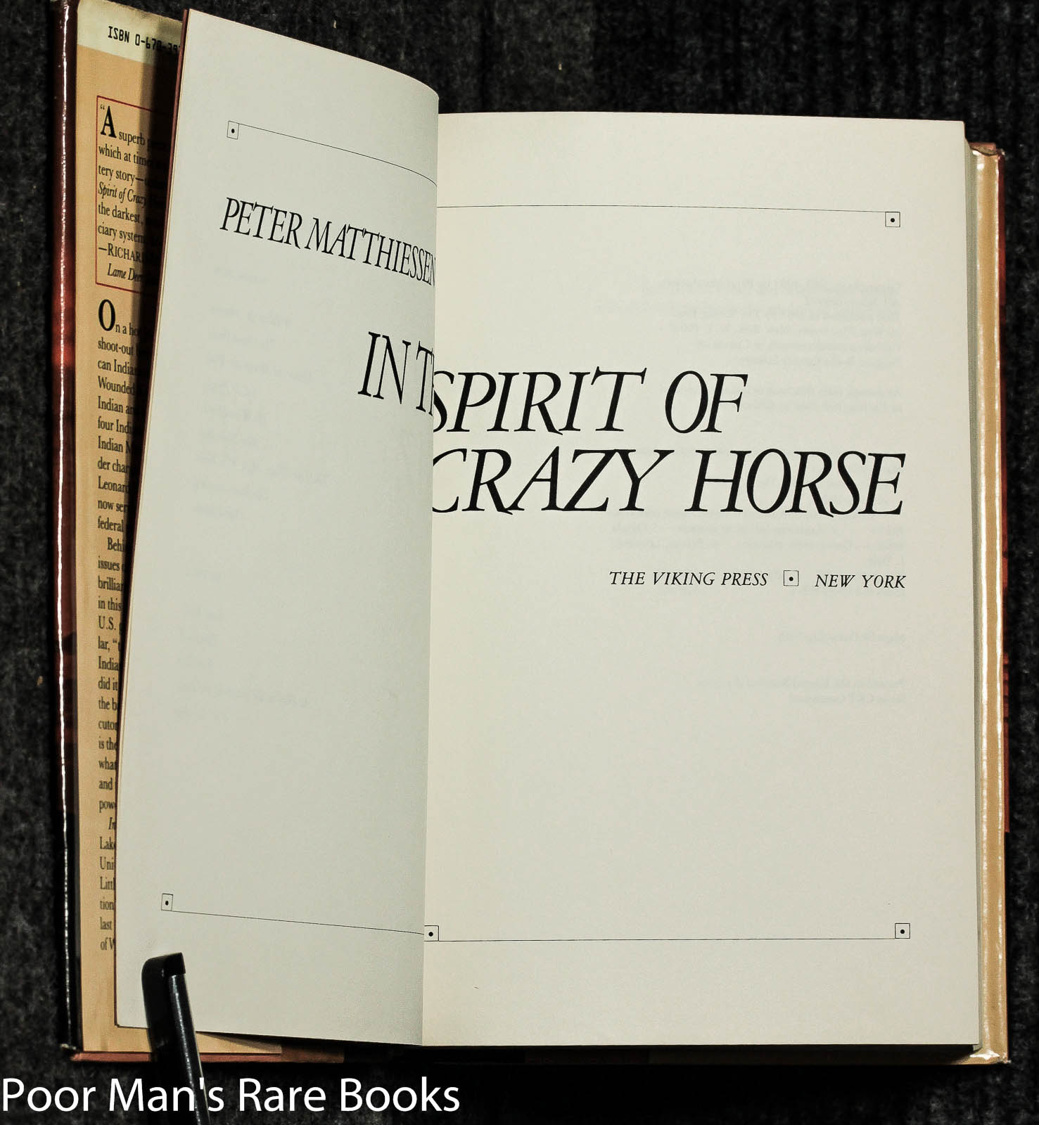 In The Spirit Of Crazy Horse [review Copy] by Matthiessen, Peter Near