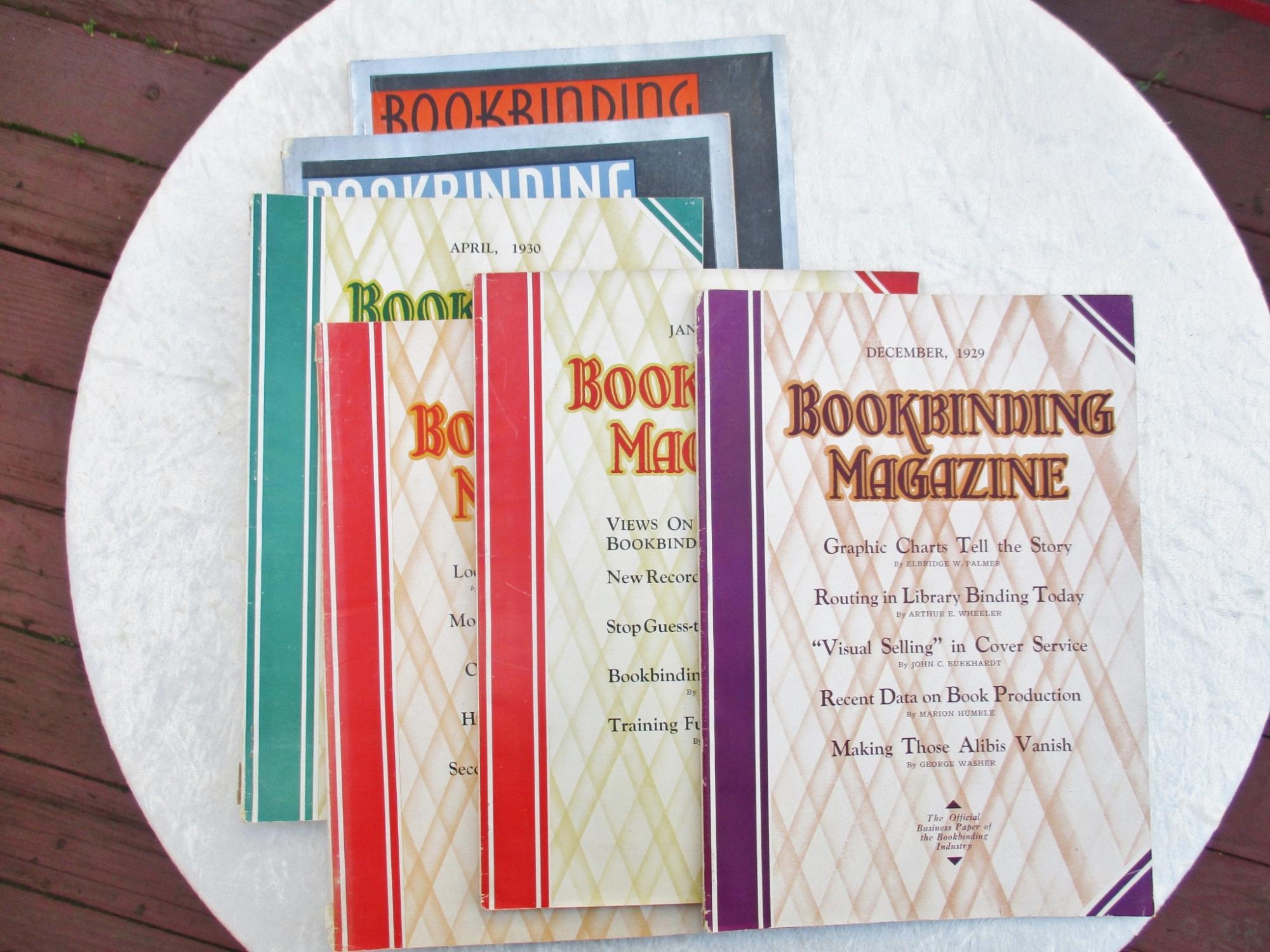 1929-1931 BOOKBINDING MAGAZINE, 6 ISSUES, 