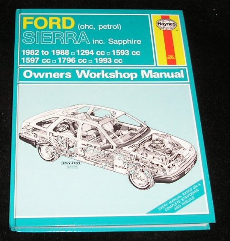 Ford Sierra Inc Sapphire (ohc,petrol) 1982 to 1988 1294cc, 1593cc, 1597cc, 1796cc, 1993cc Owners Workshop Manual - A K Legg