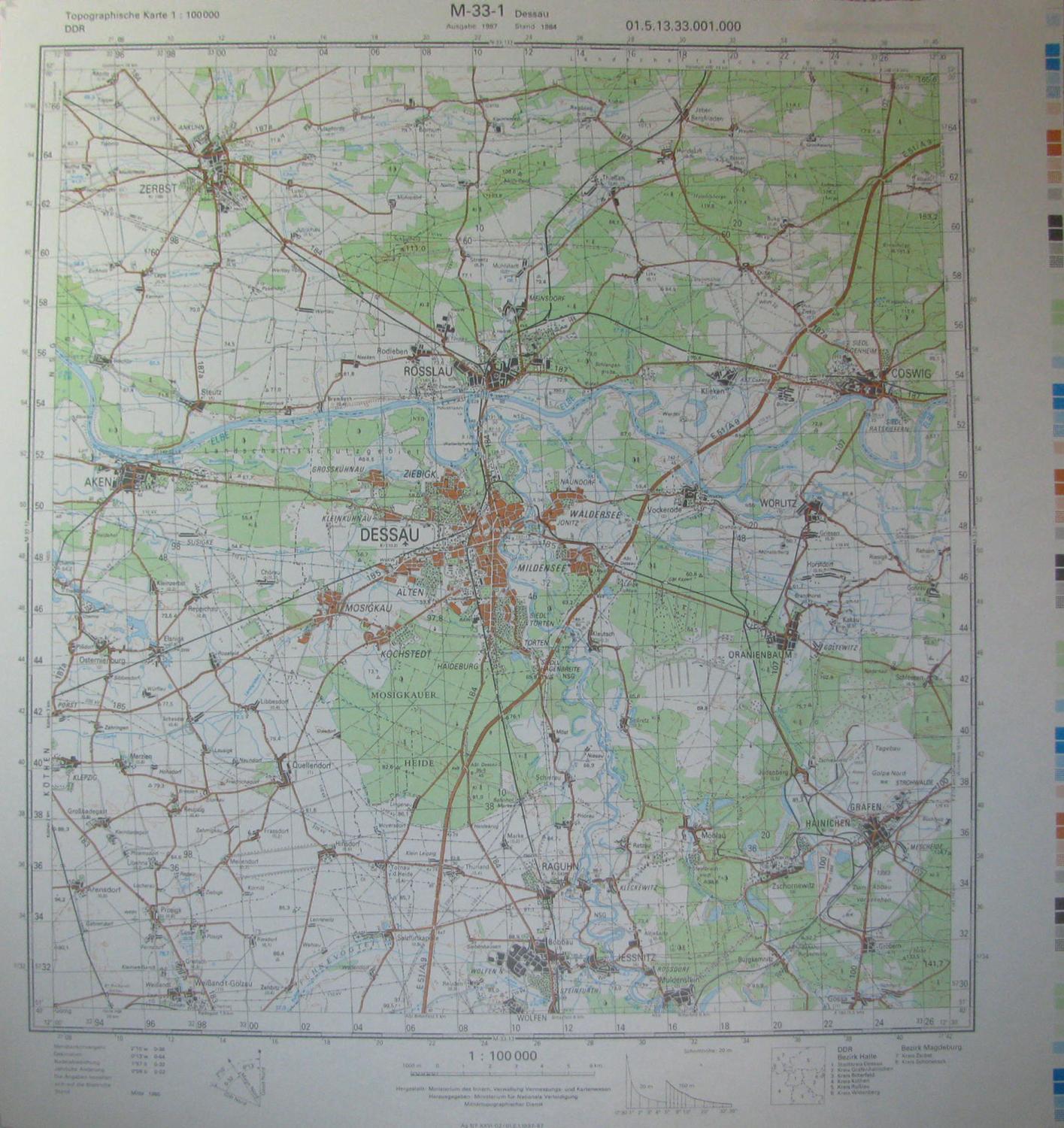 topographische karte m - ZVAB