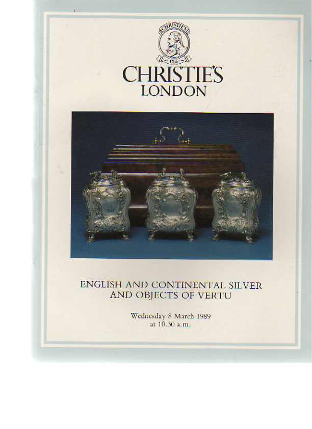 Christie's New York Catalog Oct 18 1989 Fine English & Continental Silver Vertu 