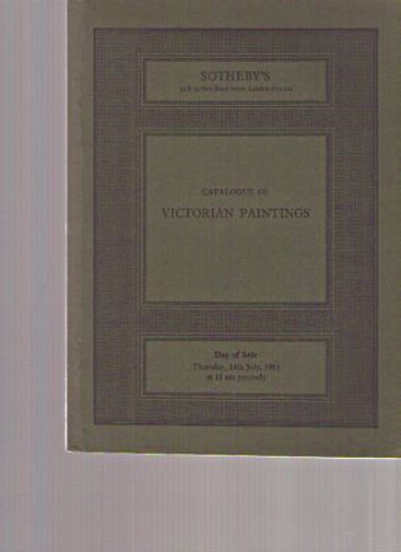Sothebys 1983 Victorian Paintings Sothebys [Satisfaisant]