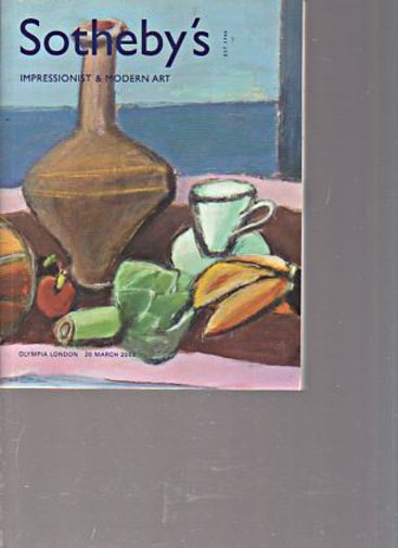 Sothebys March 2003 Impressionist & Modern Art Sothebys [Satisfaisant]