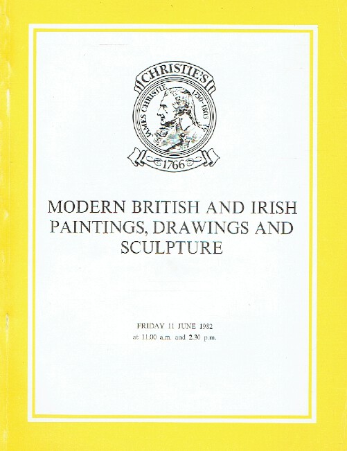 Christies June 1982 Modern British and Irish Paintings, Drawings & Sculpture Christie's [Satisfaisant]