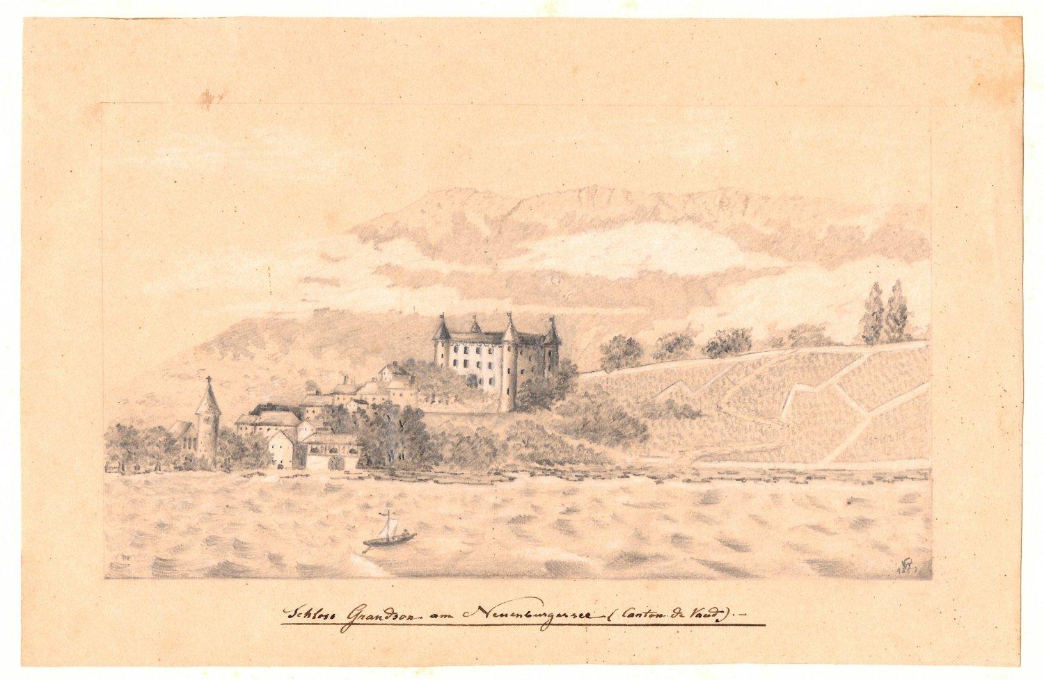 Schloss Grandson am Neuenburgersee (Canton de Vaud [Kanton Waadt