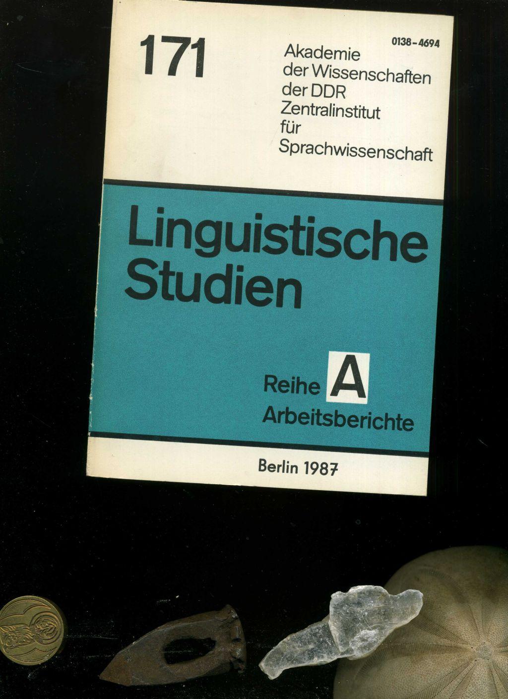 Arbeitsberichte Heft 171 Aspekte Der Untersuchung Chinesischer Adverbien Autoren Karl Richter Beutel Spies In Der Reihe Linguistische Studien Reihe A Arbeitsberichte Autorenkollektiv Von Akademie Der Wissenschaften Der Ddr
