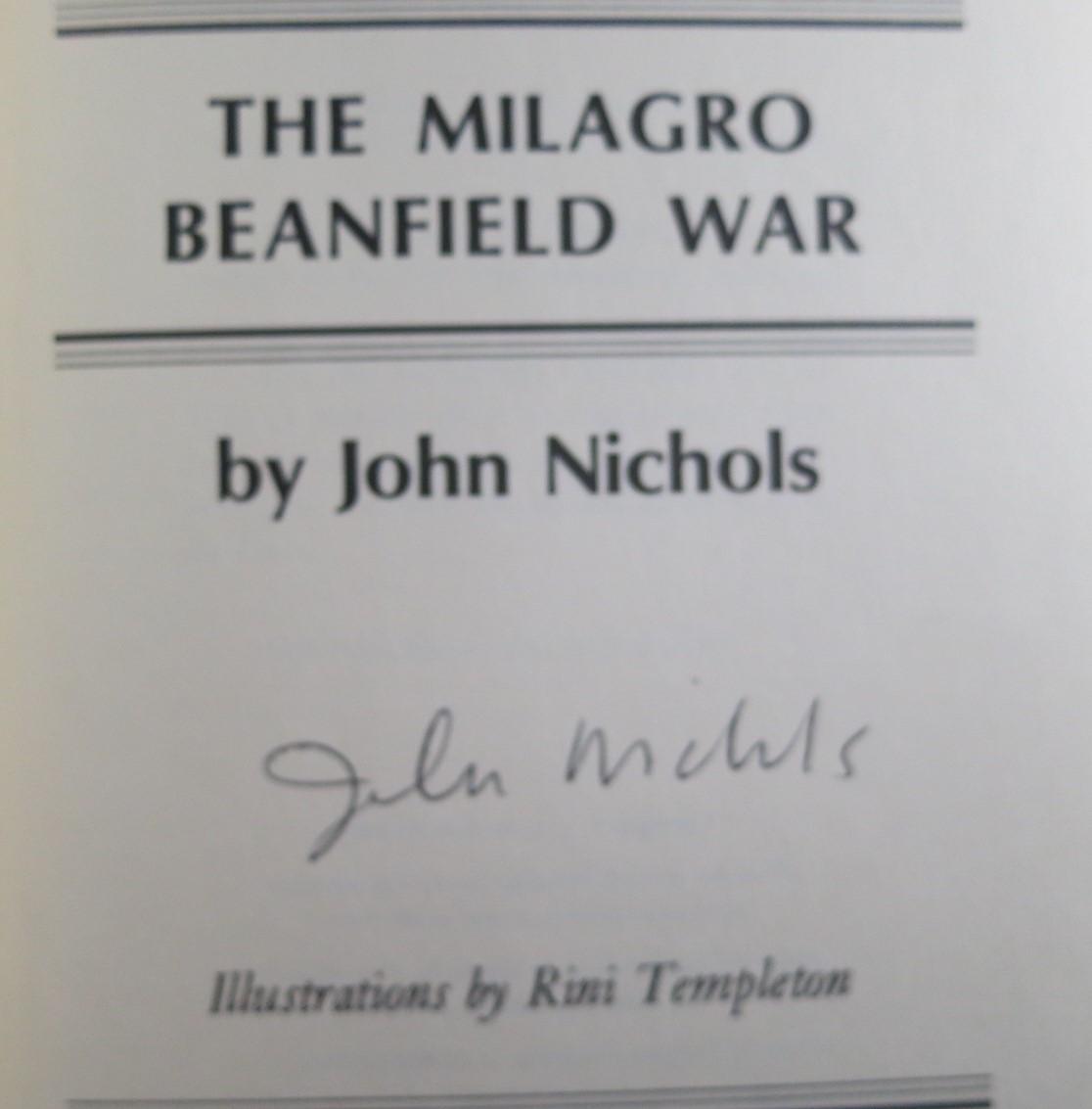 The Milagro Beanfield War by Nichols, John Fine Hardcover (1974) First