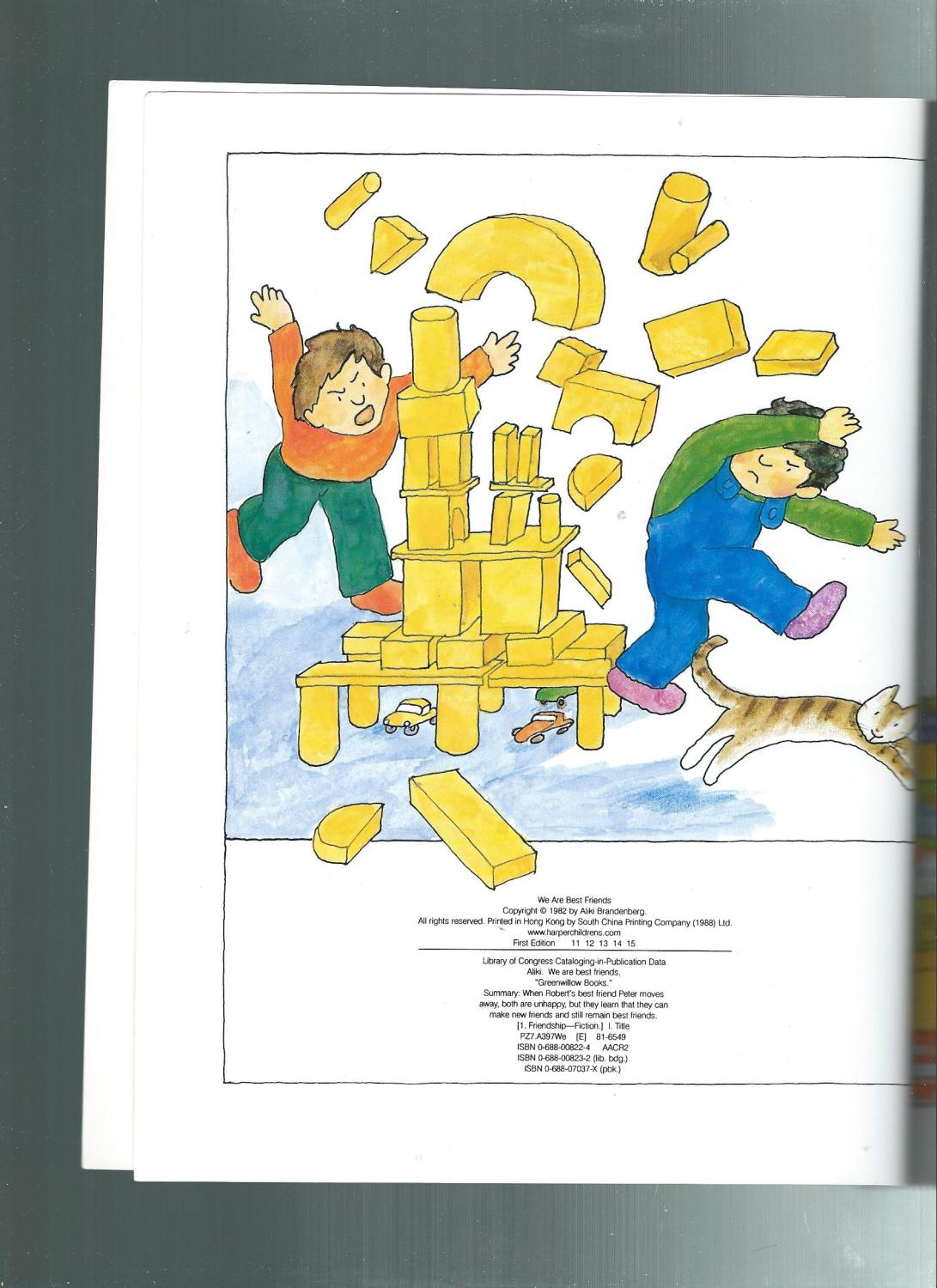 We Are Best Friends By Aliki Near Fine Soft Cover 1987 1st Edition Signed By Author S Odds Ends Books