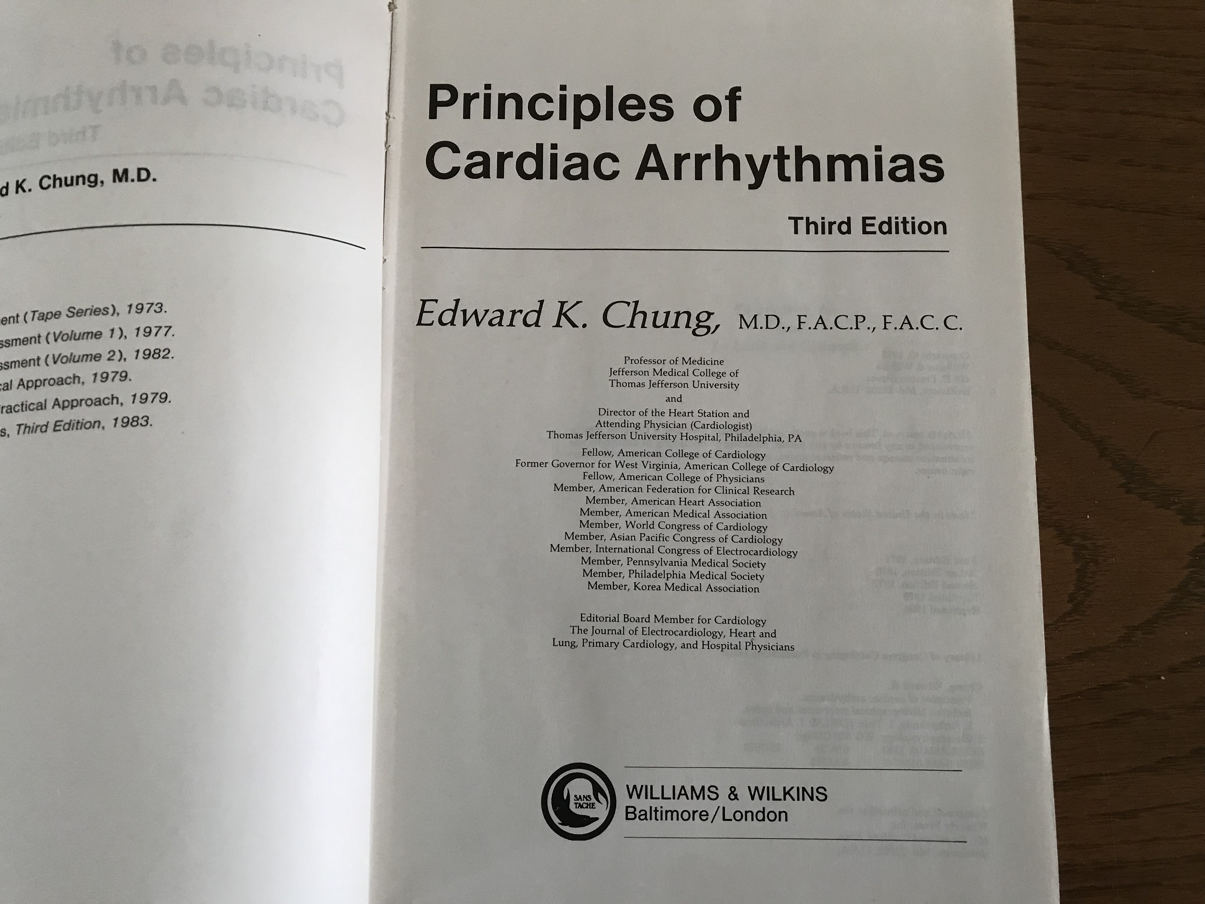 PRINCIPLES OF CARDIAC ARRHYTHMIAS - 3rd Edition by Chung, Edward K ...