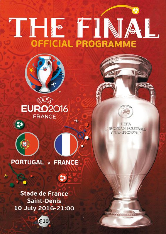 off französisch Turnier Programm UEFA Euro 2016 France 
