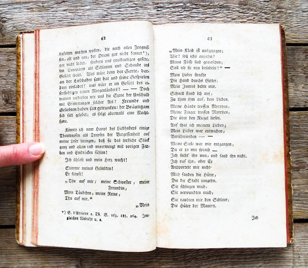 Lieder Der Liebe Die Altesten Und Schonsten Aus Morgenlande Nebst Vier Und Vierzig Alten Minneliedern By Hoheslied Salomos Canticum Canticorum Herder Johann Gottfried Von 1781 Antiquariat Thomas Rezek