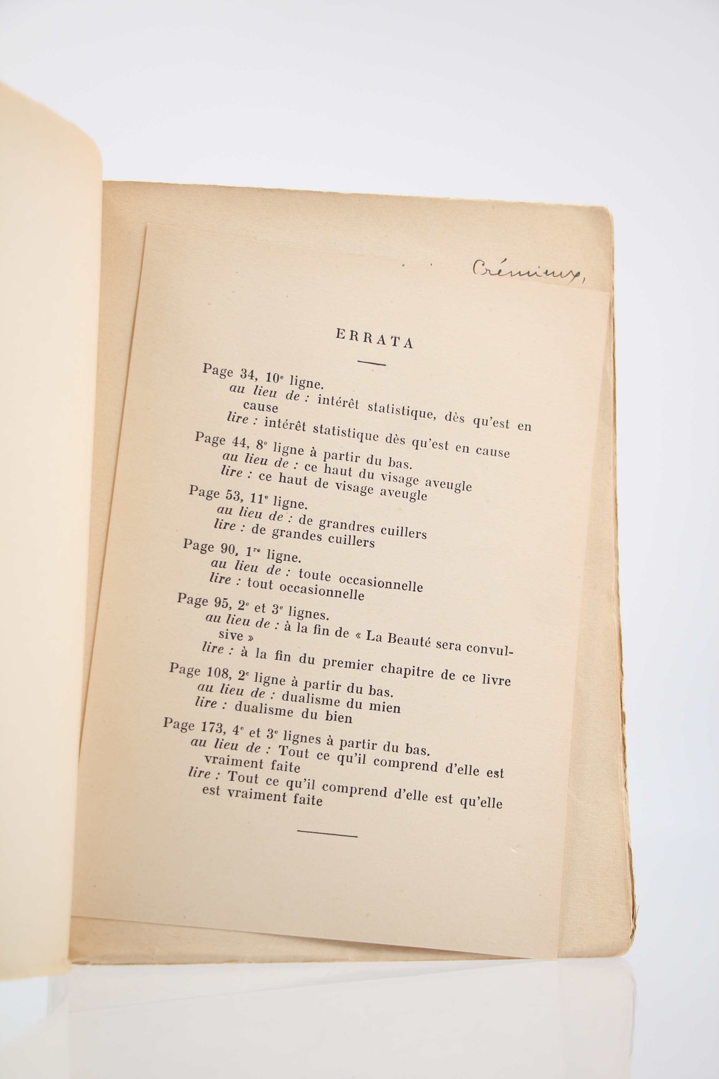 L'amour fou de BRETON André: couverture souple (1937) Signed by Author ...