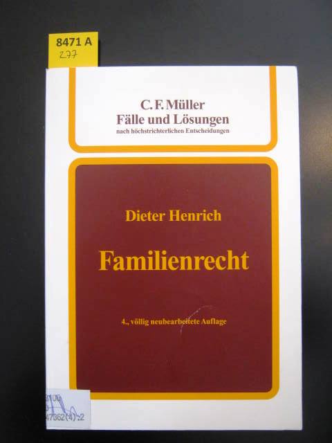 Familienrecht. - Rechtswesen. - Henrich, Dieter Dr.