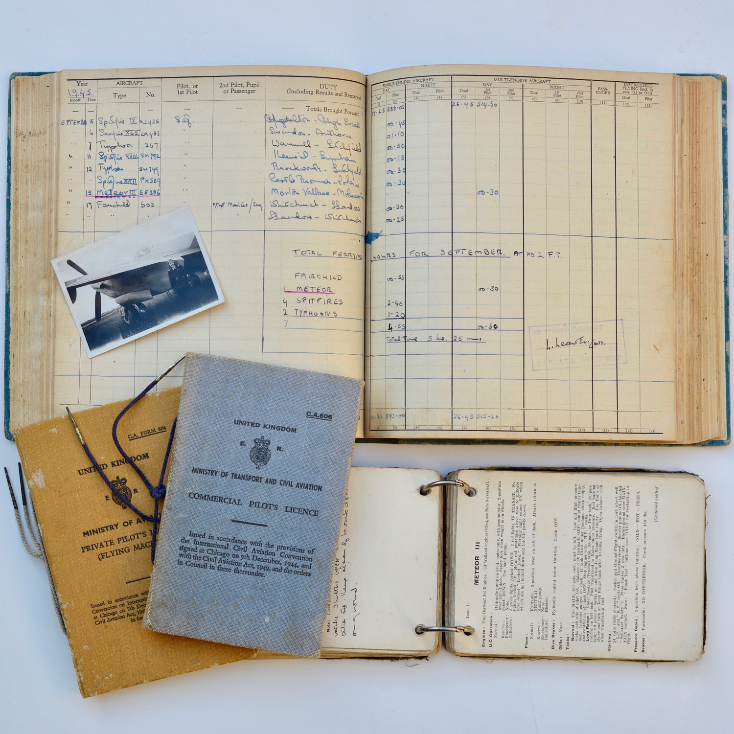 pilot logbook for sale