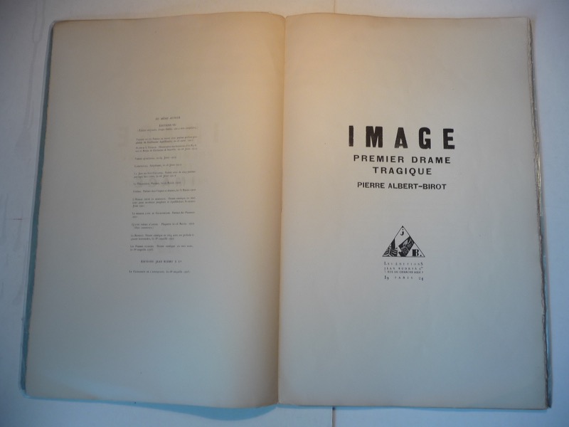 Image. Premier drame tragique. ALBERT-BIROT (Pierre) [ ]