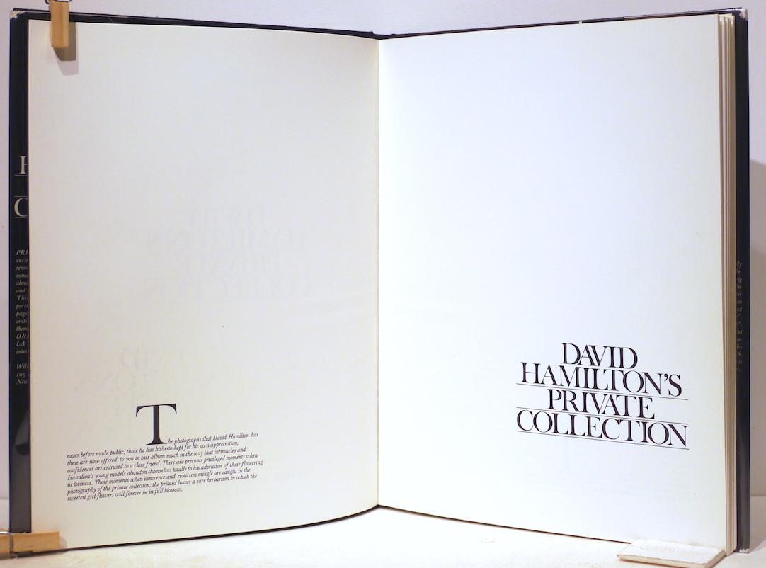 David Hamiltons Private Collection By Hamilton David 1976 First Edition Bauer Rare Books 