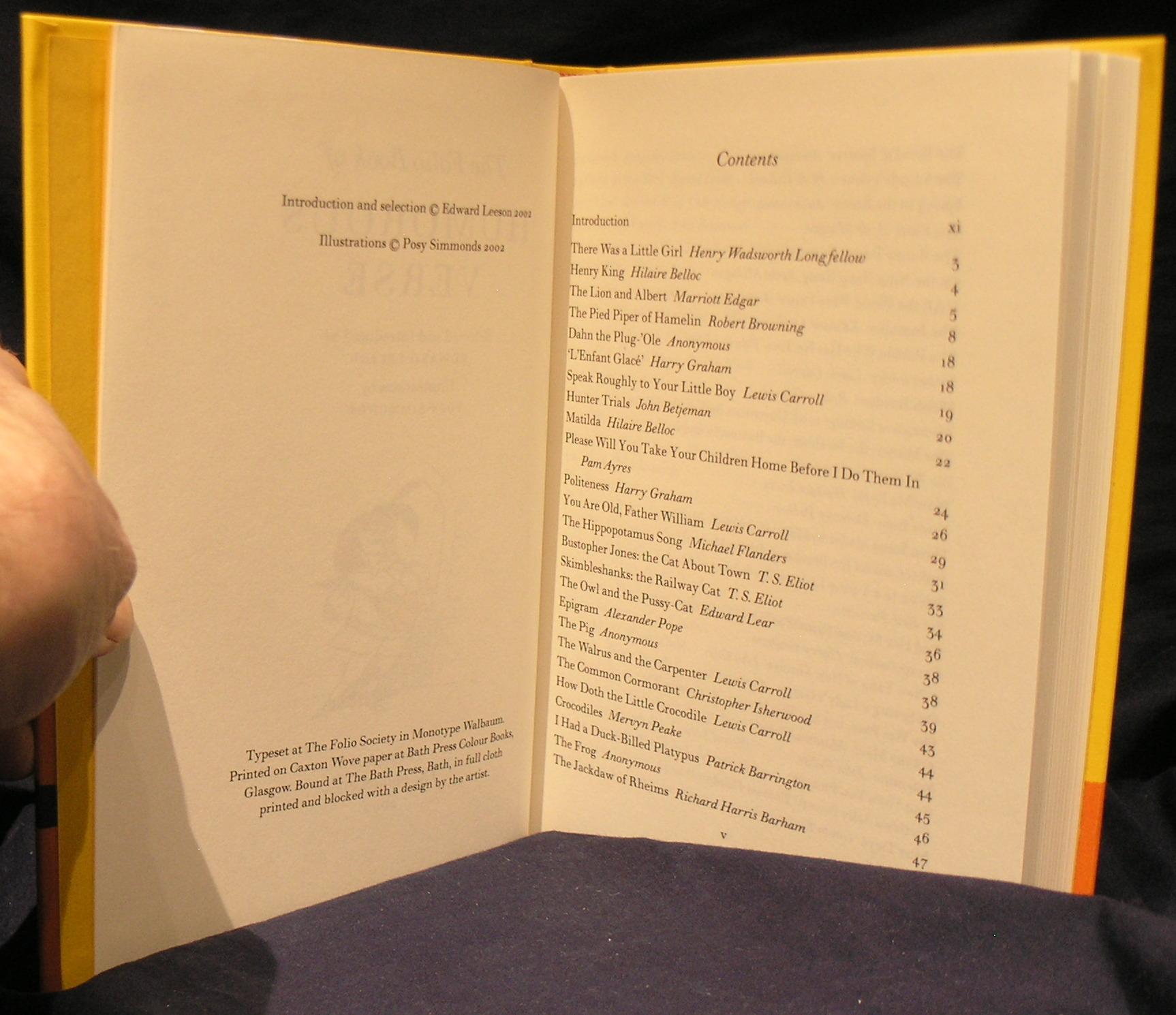 The Folio Book Of Humorous Verse: Leeson, Edward (Editor