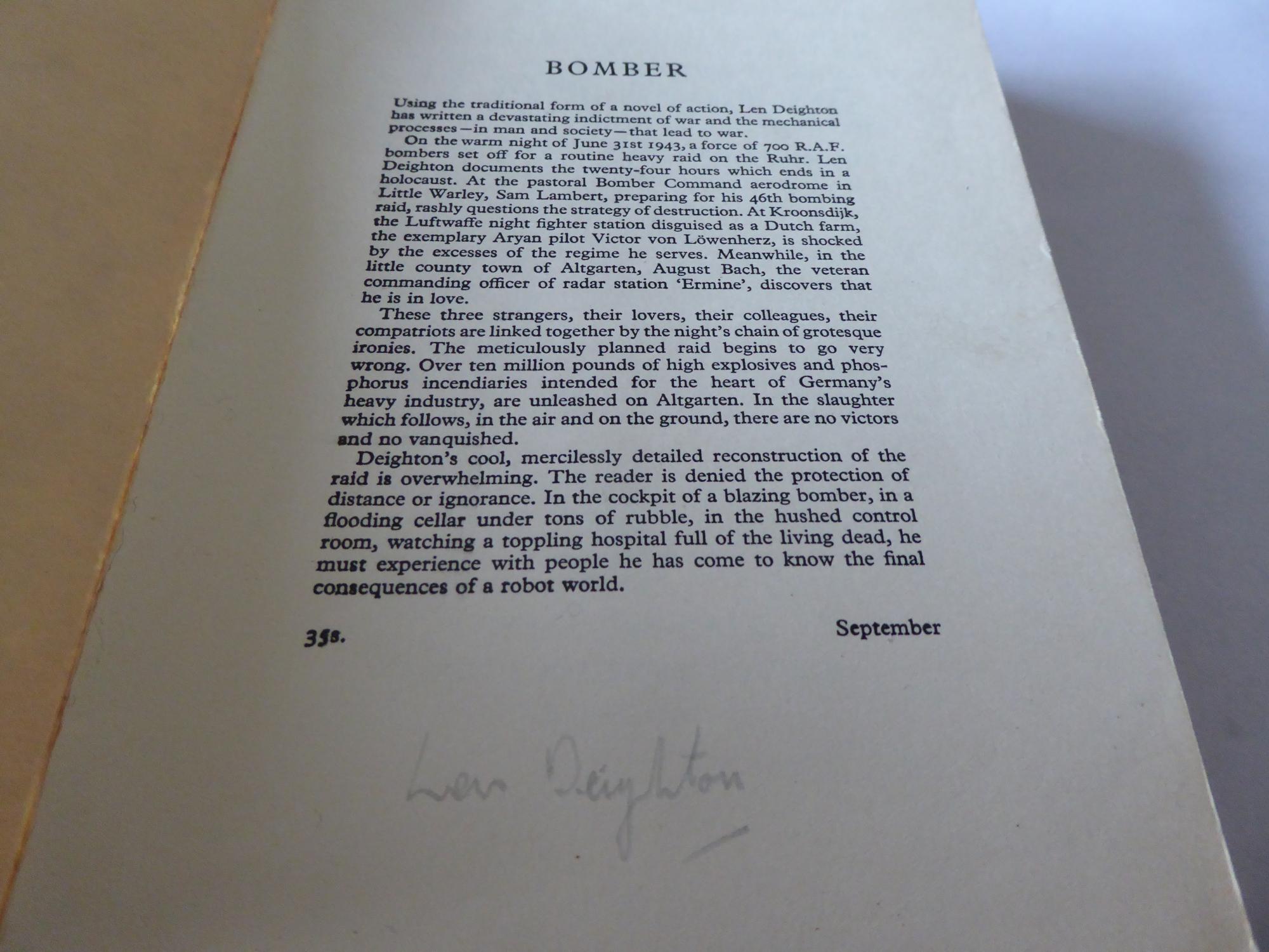 Bomber by Len Deighton: Very Good Soft cover (1970) Signed by Author(s ...