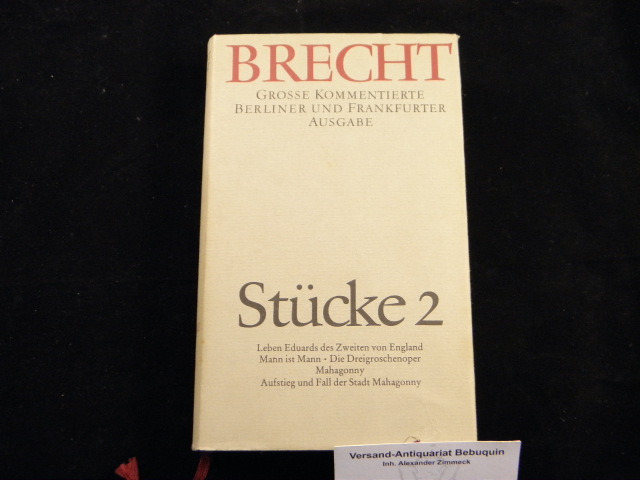 Stücke 2. - BRECHT, Bertolt