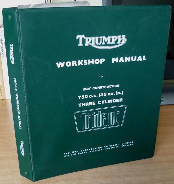 Triumph Manual for 1969 T150 Engine No T150T101. With