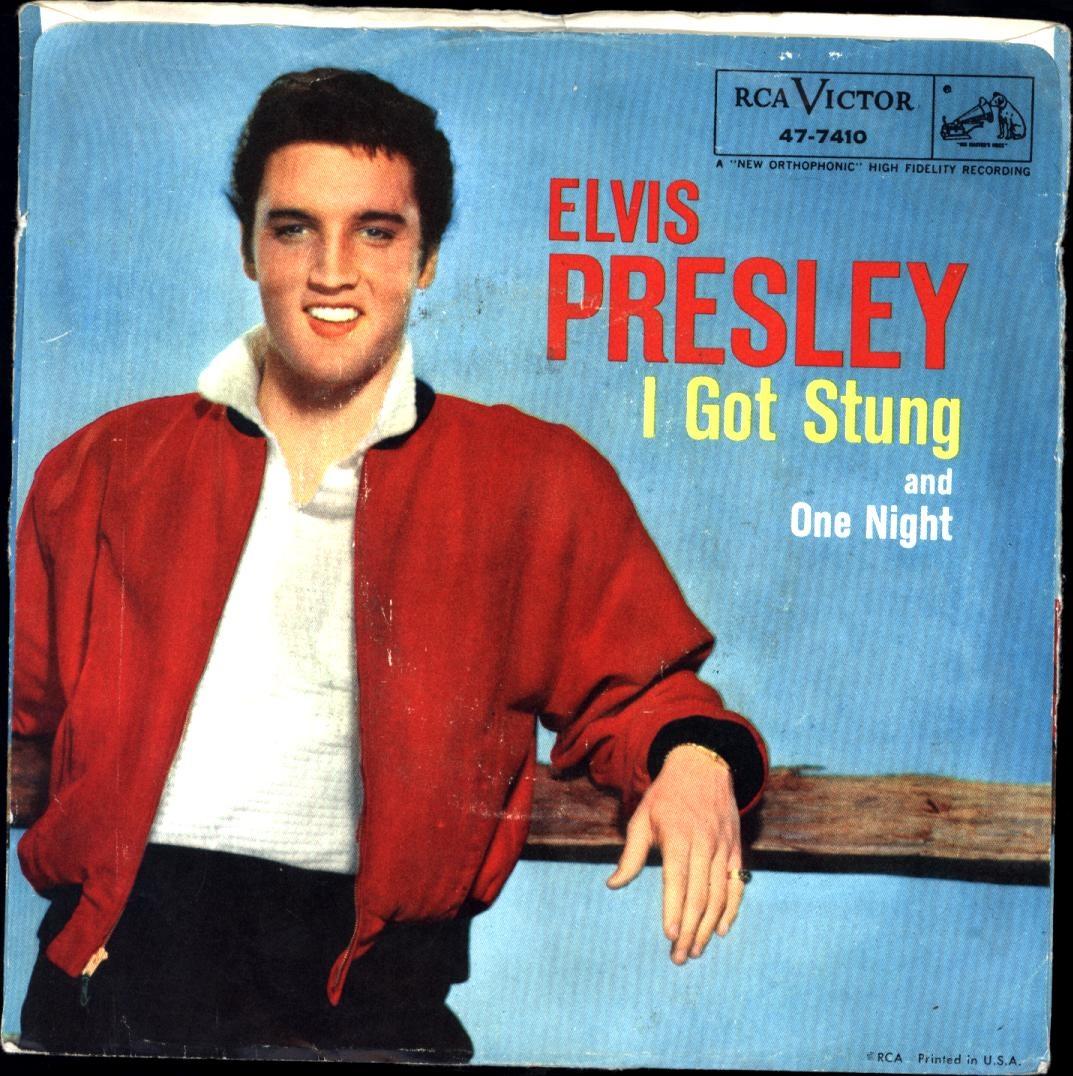 I Got Stung / One Night (45 RPM VINYL ROCK 'N ROLL SINGLE IN PICTURE SLEEVE) by Elvis Presley: Near Fine Soft cover (1958) 1st Edition | Cat's Curiosities