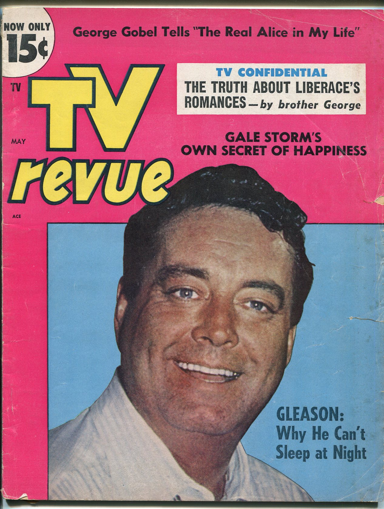TV Revue 5/1955-Magnum-Jackie Gleason-early TV lore-Liberace-Gale Storm