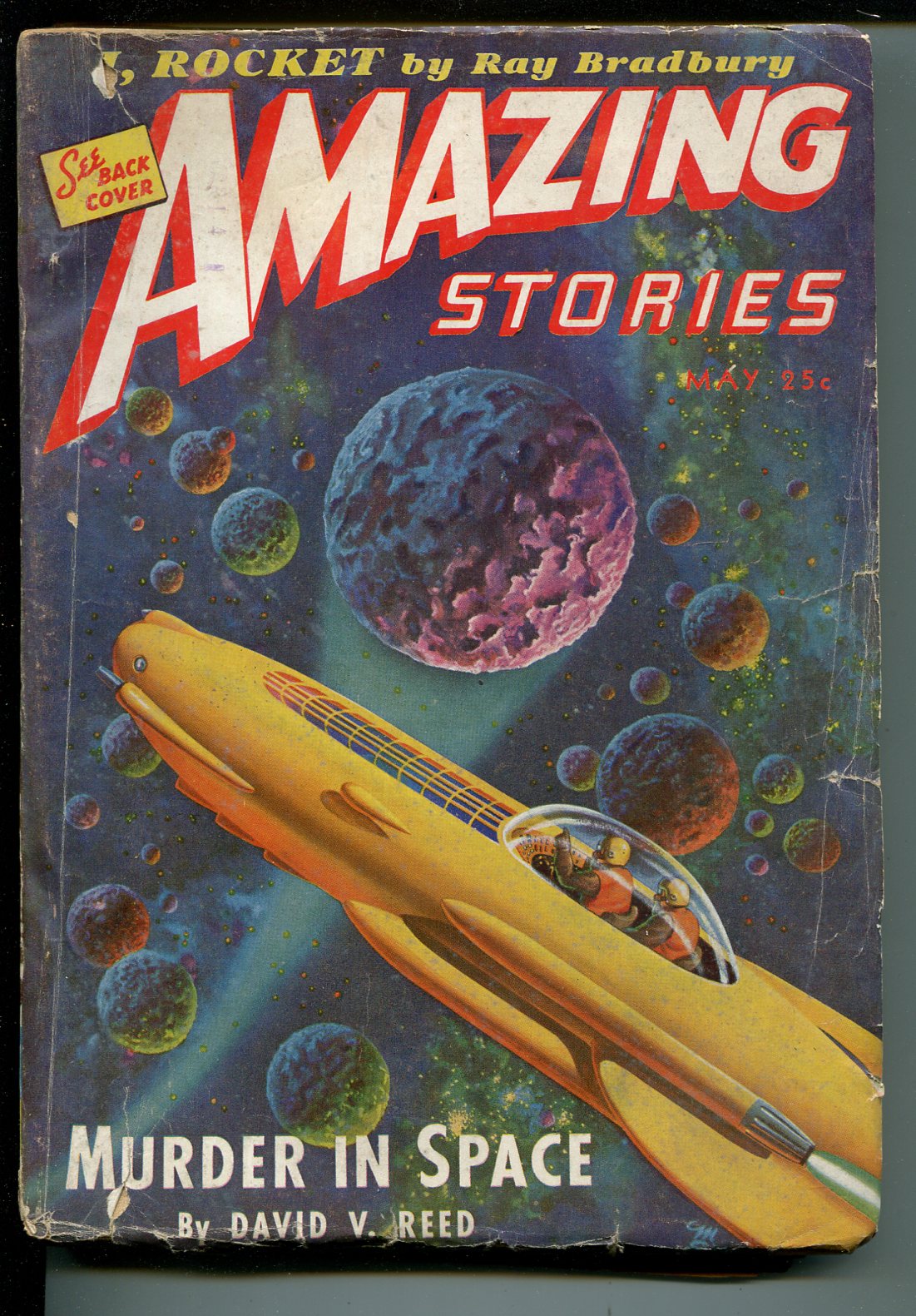 Amazing Stories 5/1944-Ziff-Davis-pulp sci-fi-rocket cover-Ray Bradbury ...