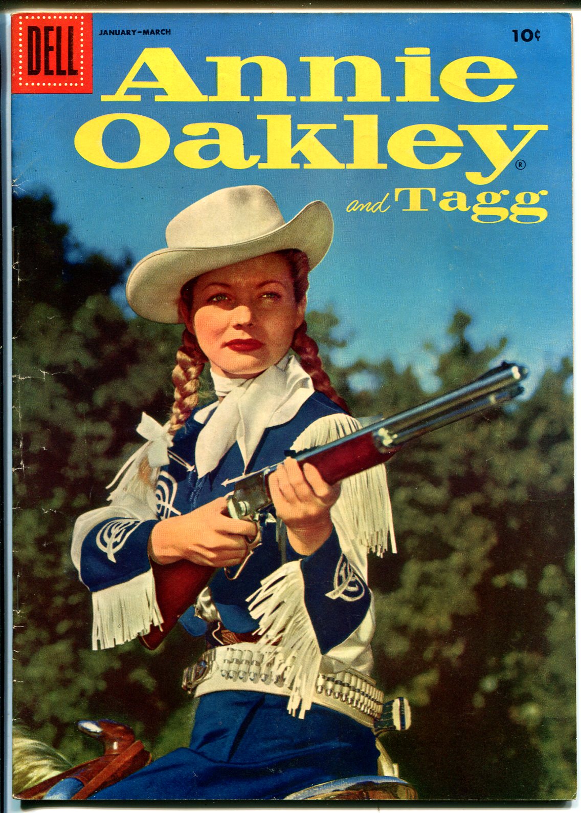 Annie Oakley 6 1956 Dell Gail Davis Tv Photo Cover Fn 1956 Comic Dta Collectibles
