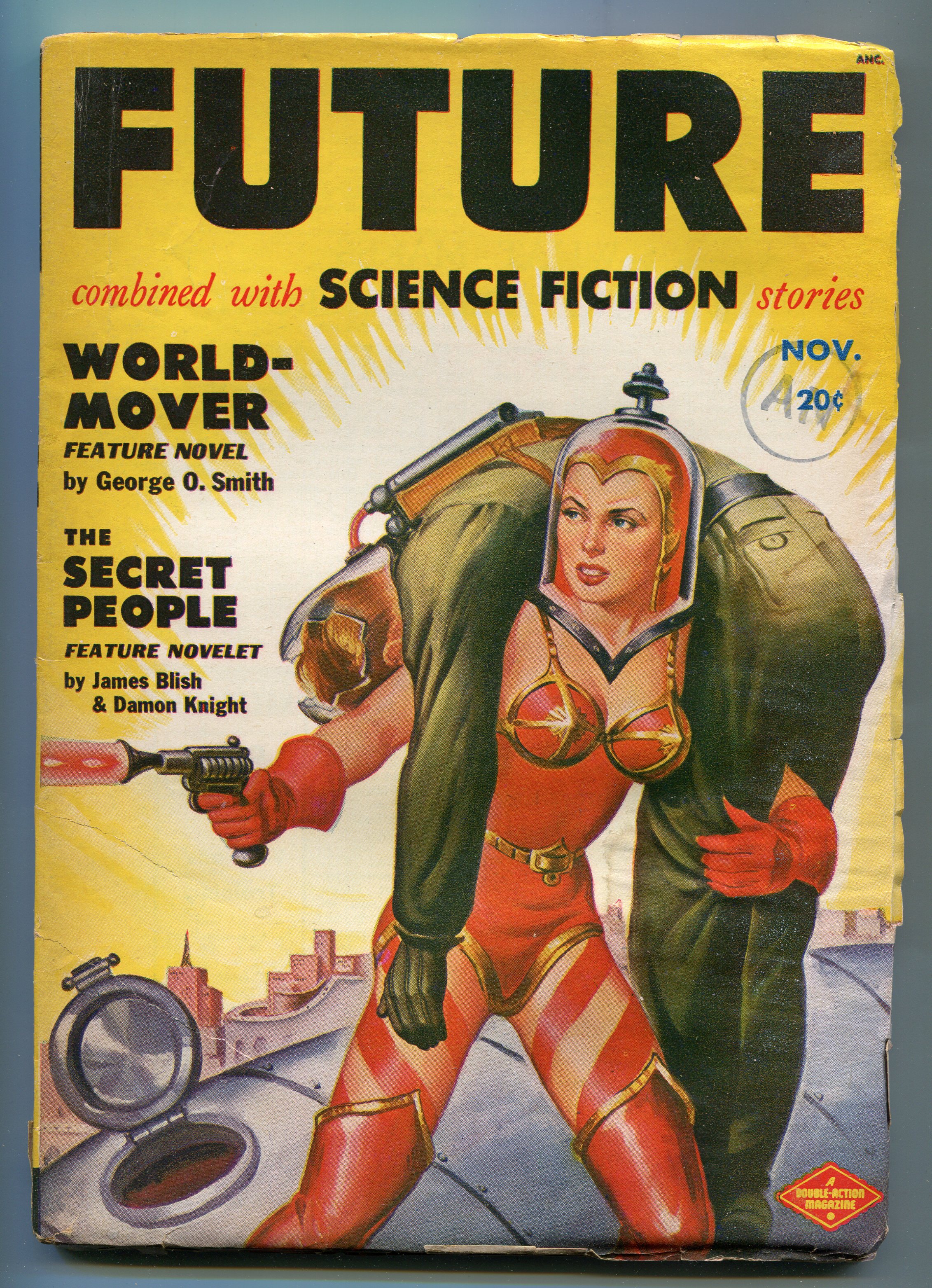 FUTURE SCIENCE FICTION11/1950SPICY SPACE GIRLJAMES BLISSPULPvg